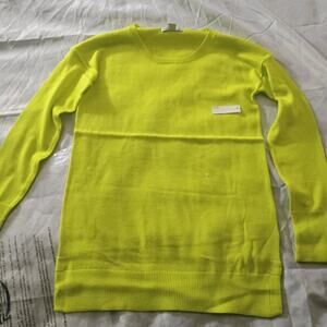Amazon Essentials Neon Yellow Long Sleeve Sweater